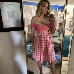 💕 Pink gingham skirt 💕